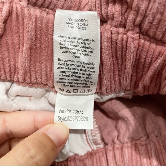 PACSUN Blush Corduroy Paperbag Mom Shorts High Waist Size XS - Picture 10 of 11